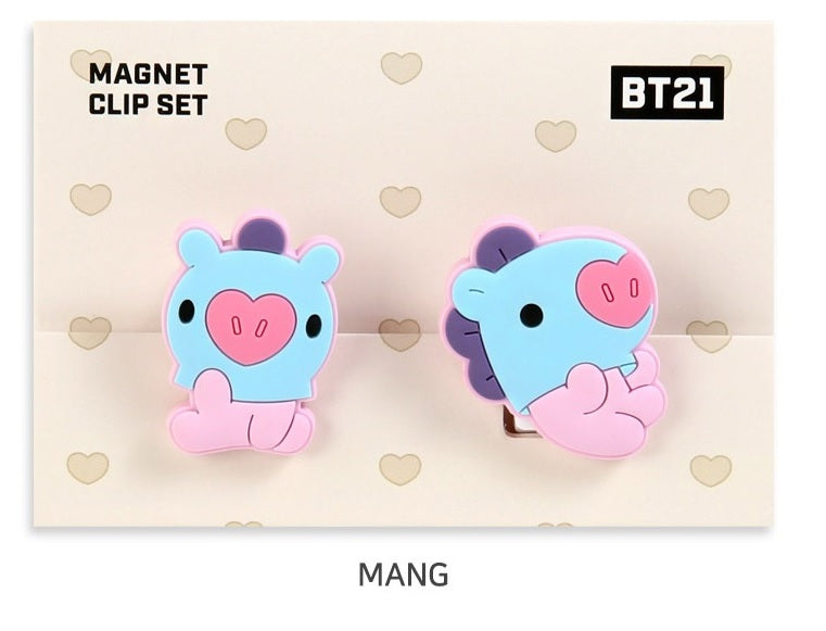 BT21 Mang baby magnetic clip set - Korean Corner Canada