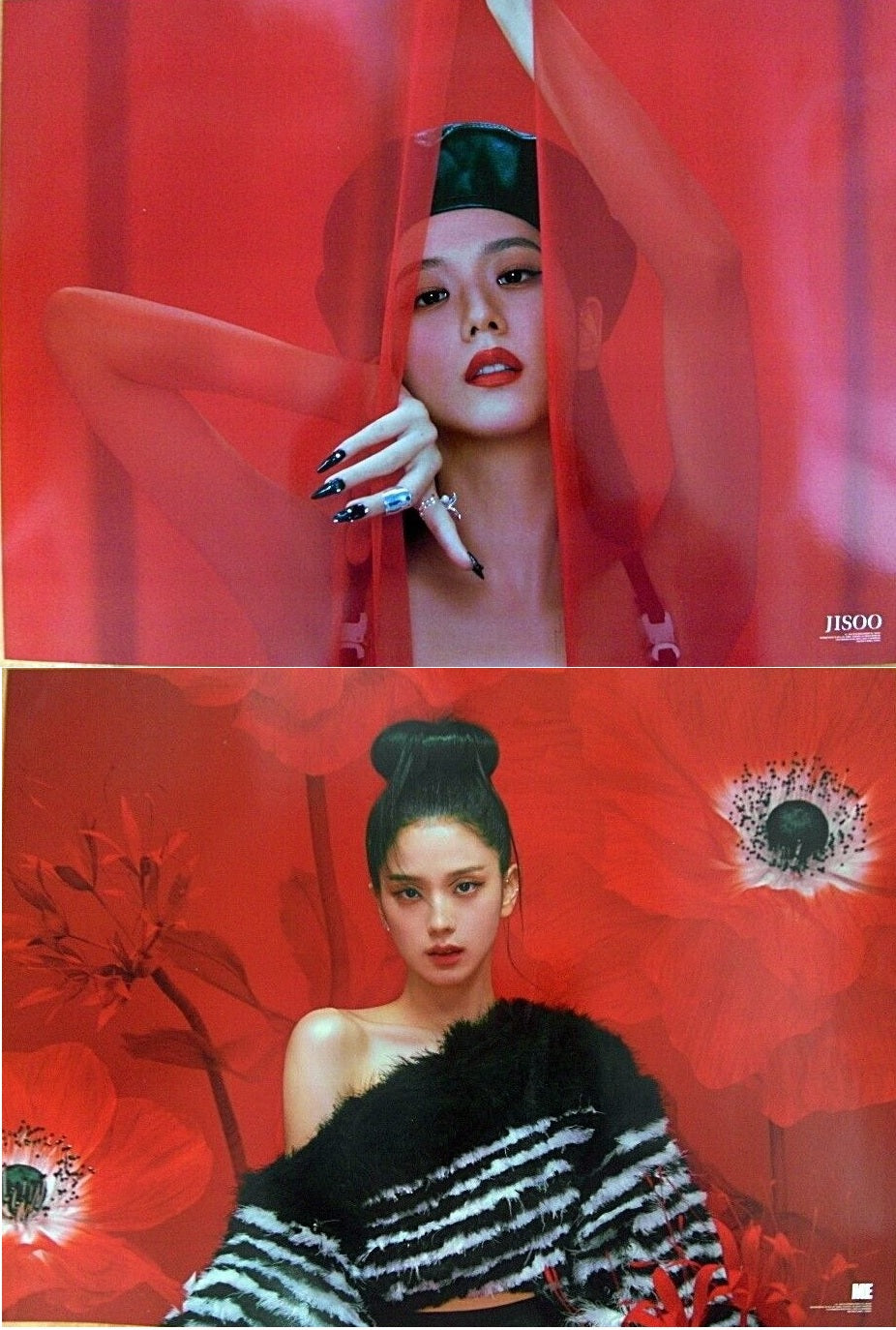 BLACKPINK Jisoo ME 1st single album double sided rolled poster.