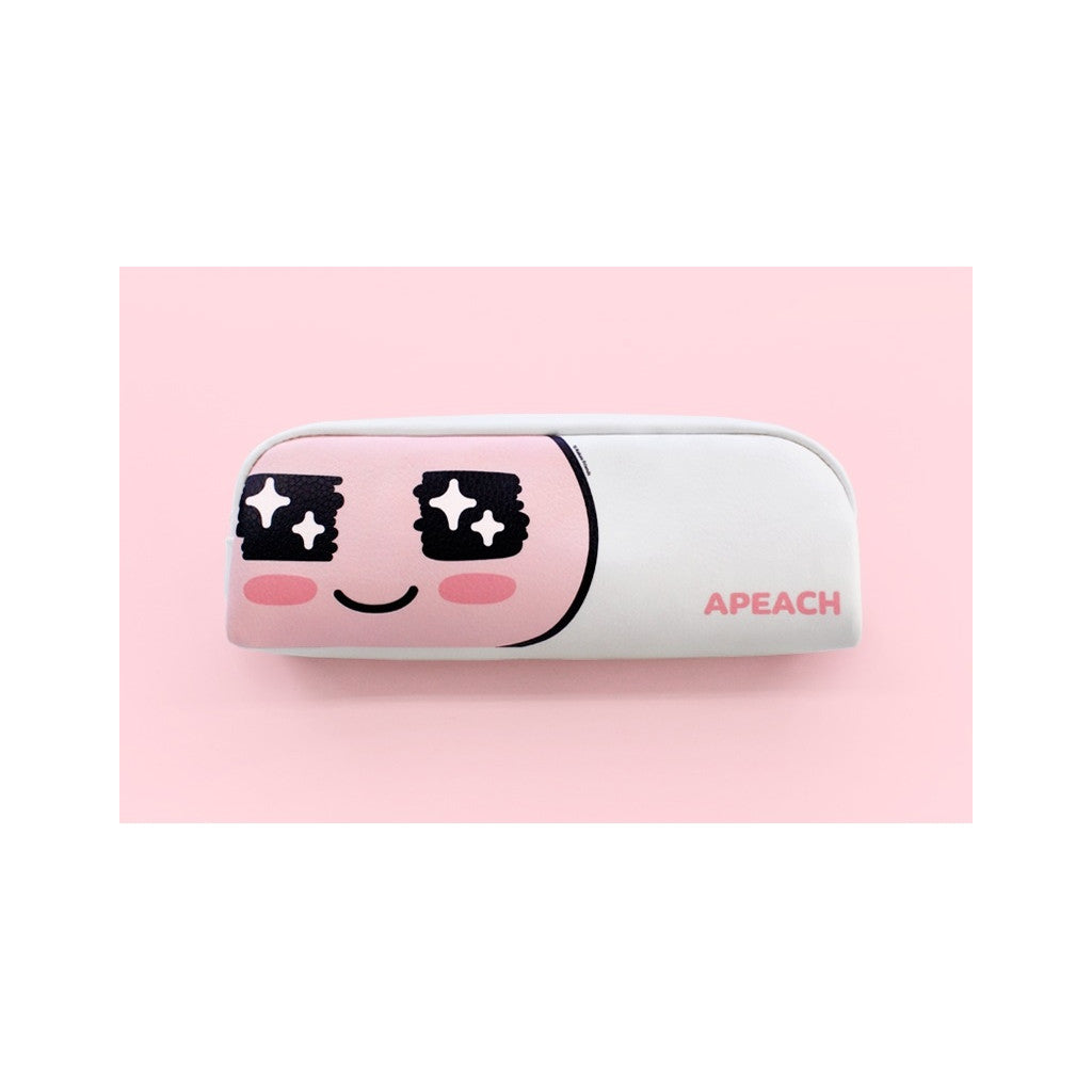 Kakao Friends Apeach round pen &amp; pencil case - Korean Corner
