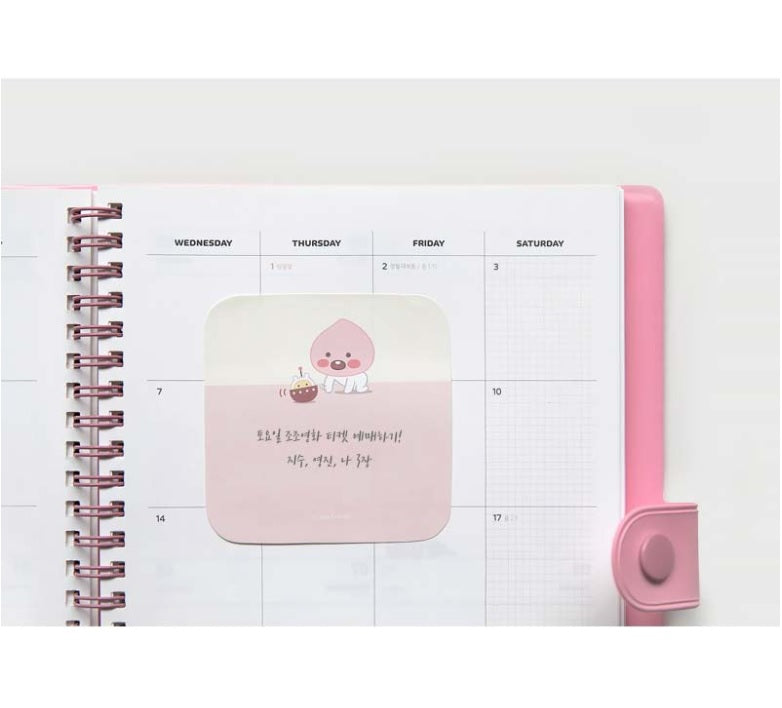 Kakao Little Friends Jay-G rounded sticky memo pad - Korean Corner