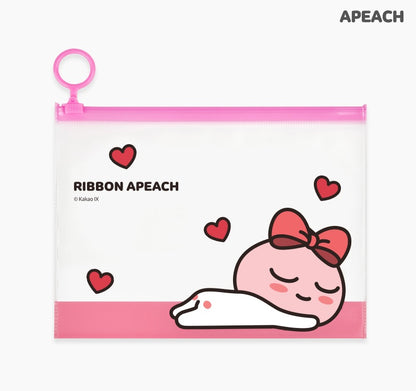 Kakao Friends Apeach PVC pouch(ribbon theme) - Korean Corner