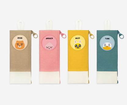 KAKAO FRIENDS Apeach Silicone Patch Pencil Pouch