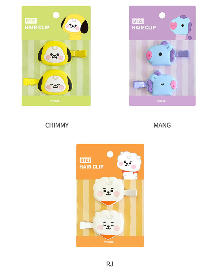 BT21 figure CHIMMY hair clip - Korean Corner