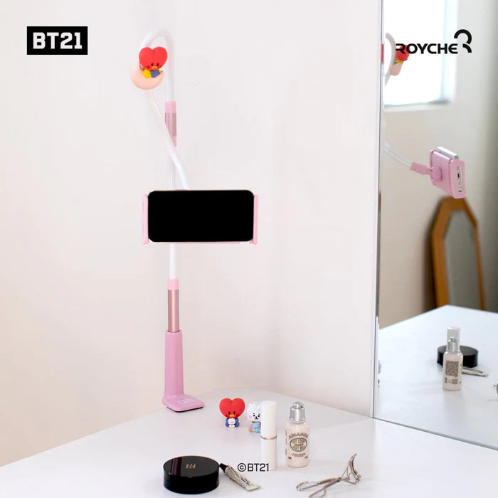 BT21 Cooky Baby My Little Buddy Gooseneck Phone Holder - Hands-Free Phone Holding with Adorable BT21 Character Design