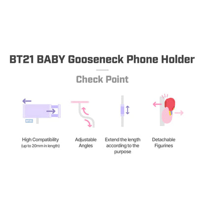 BT21 Koya Baby Gooseneck Phone Holder - Korean Corner Canada
