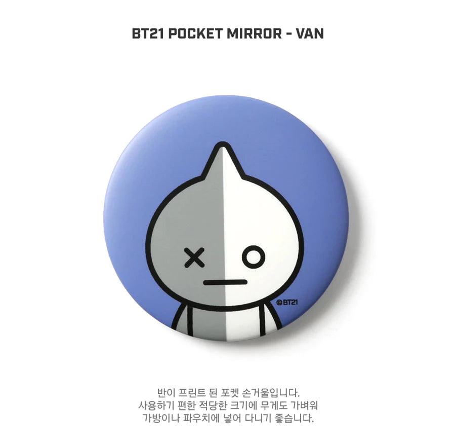 BT21 pocket mirror - Van - Korean Corner
