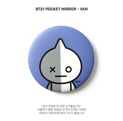 BT21 pocket mirror - Van - Korean Corner