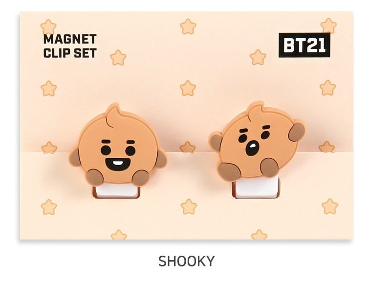 BT21 x Monopoly Collaboration - Shooky baby magnet clip set - Korean Corner