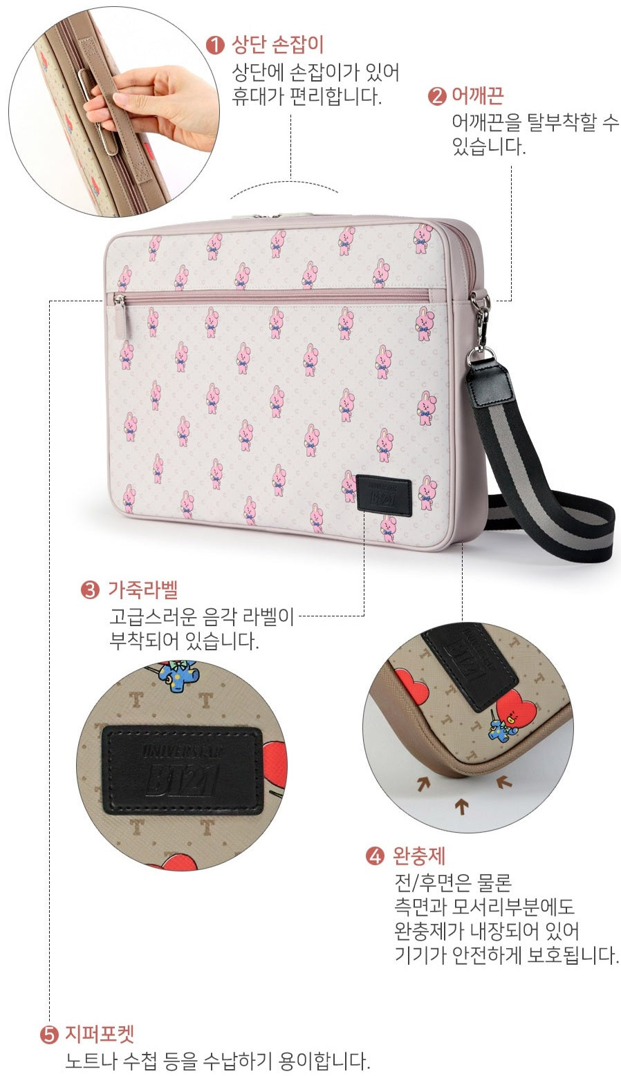 BT21 Chimmy Easy Carry 15&quot; Laptop case &amp; bag - Korean Corner