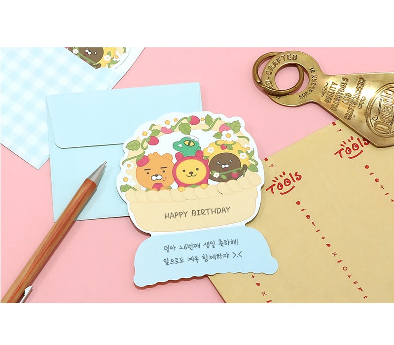 Kakao Friends mini card set(pink color) - Korean Corner