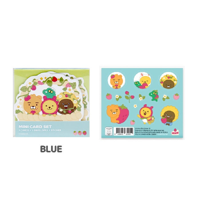 Kakao Friends mini card set(blue color) - Korean Corner