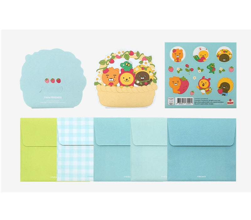 Kakao Friends mini card set(blue color) - Korean Corner