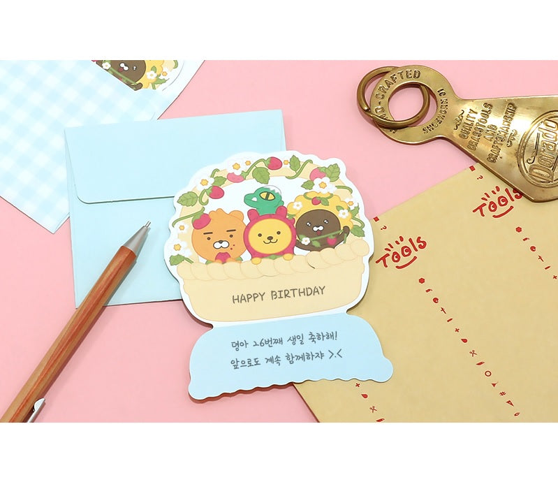 Kakao Friends mini card set(pink color) - Korean Corner