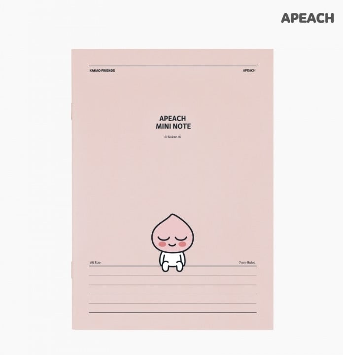 Kakao Friends Apeach A5 saddle stitch notebook - Korean Corner