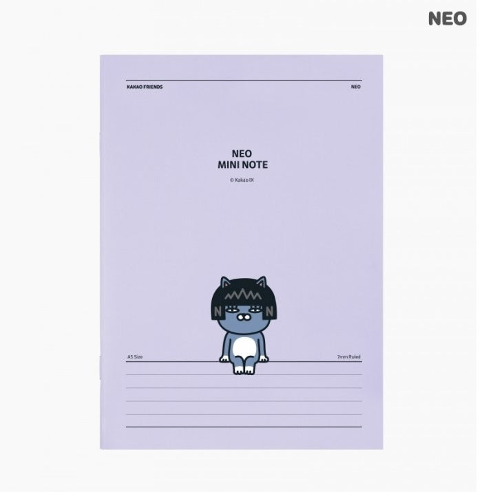 Kakao Friends Neo A5 saddle stitch notebook - Korean Corner