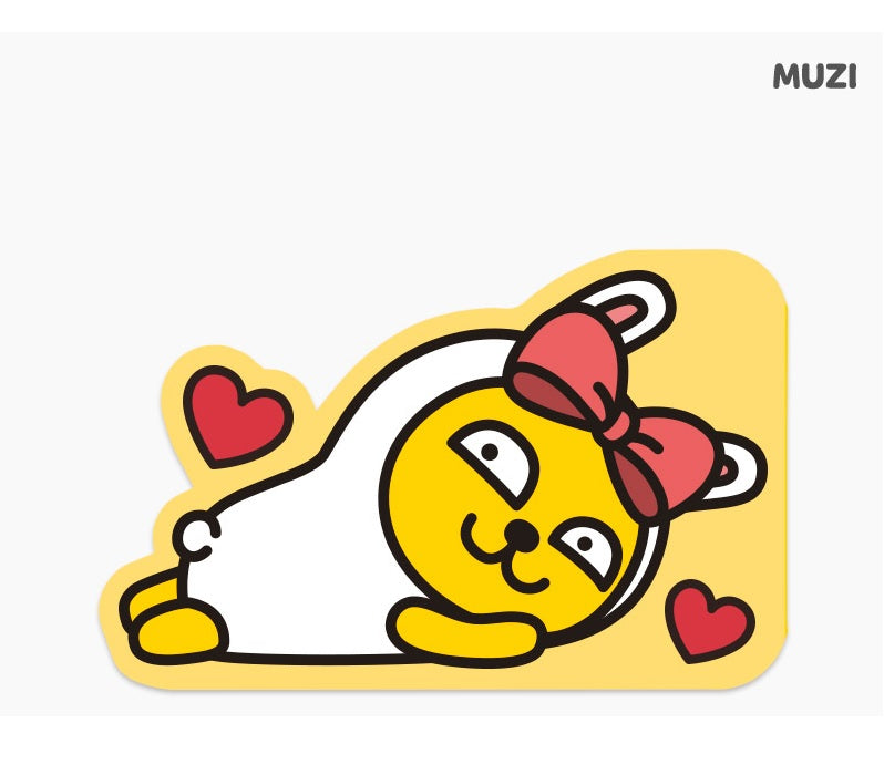 Kakao Friends Muzi character card with envelope (ribbon theme) - Korean Corner