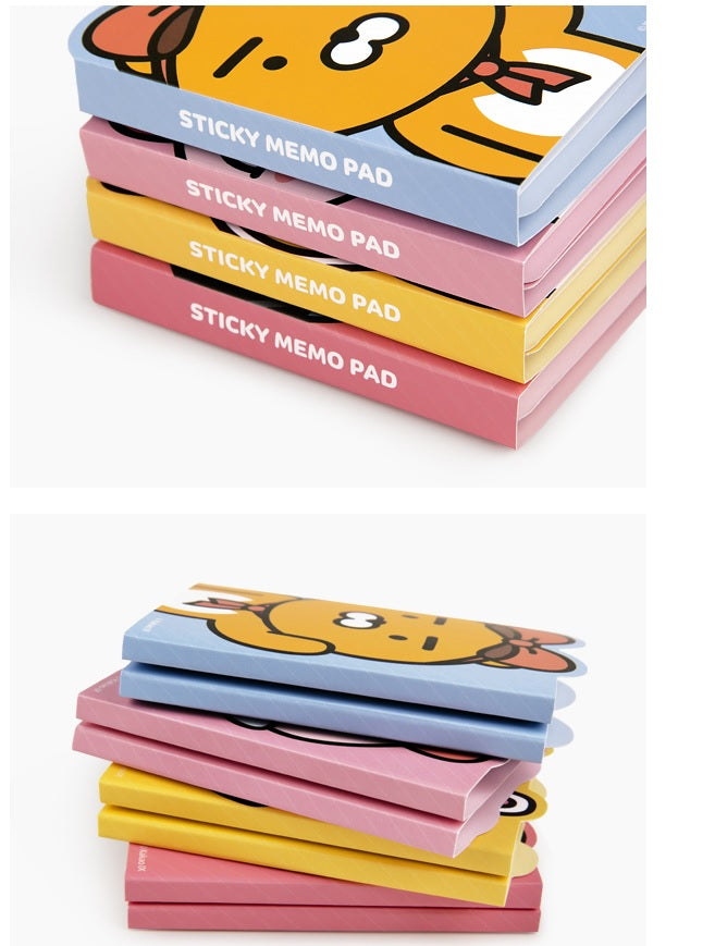 Kakao Friends Ryan ribbon theme 4-steps adhesive memo paper - Korean Corner