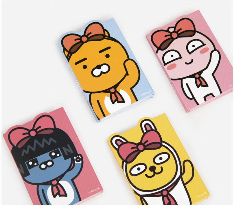Kakao Friends Apeach ribbon theme 4-steps adhesive memo paper - Korean Corner
