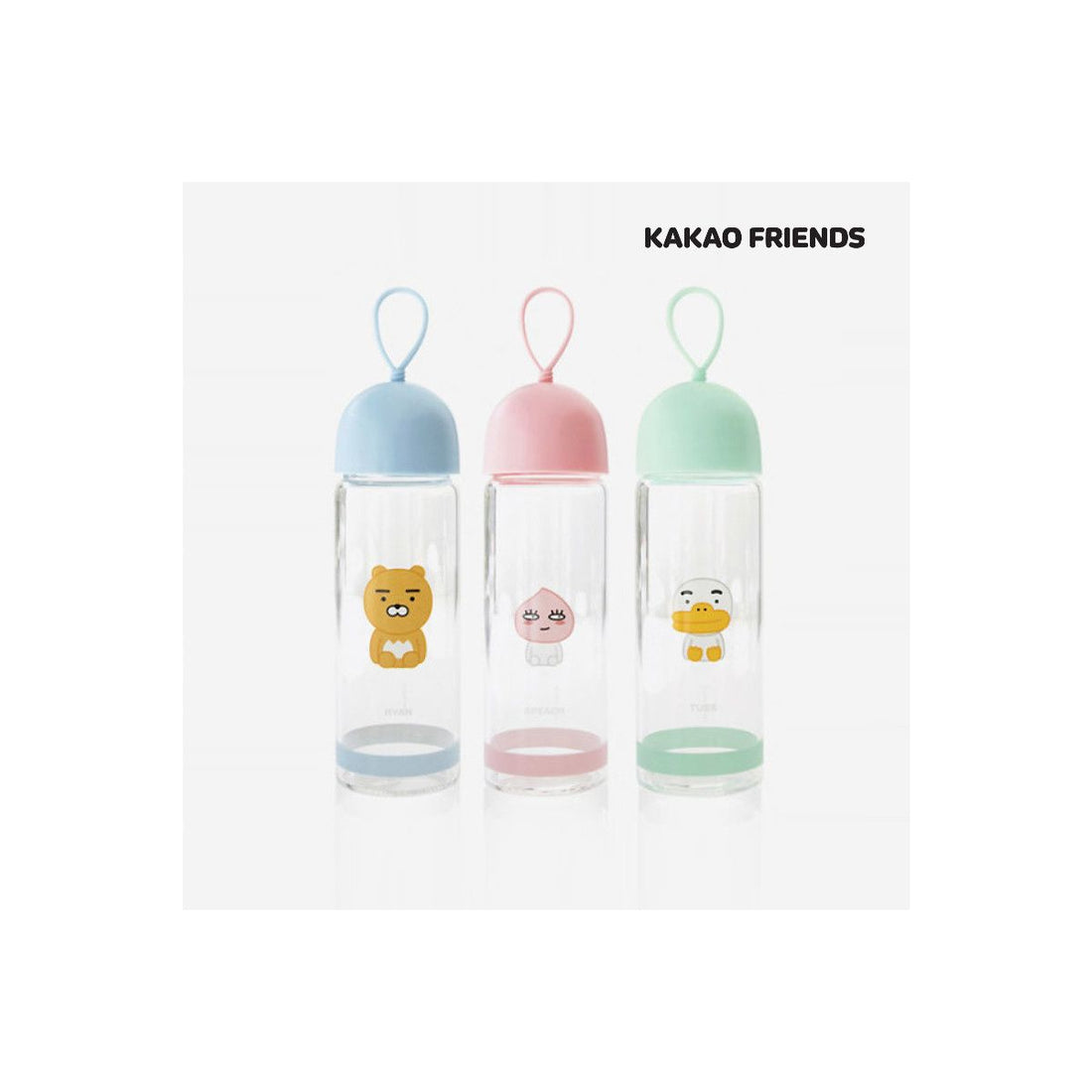 Kakao Friends Apeach round glass bottle - Korean Corner