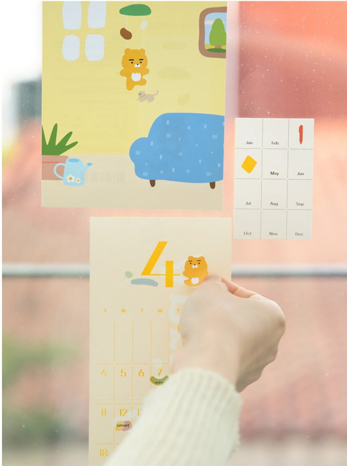 Kakao Little Friends Apeach april shower cotton sticker - Korean Corner