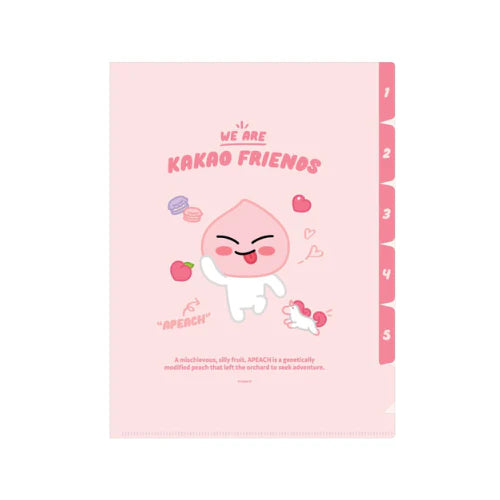 Kakao Friends Apeach 5 index folder - Korean Corner