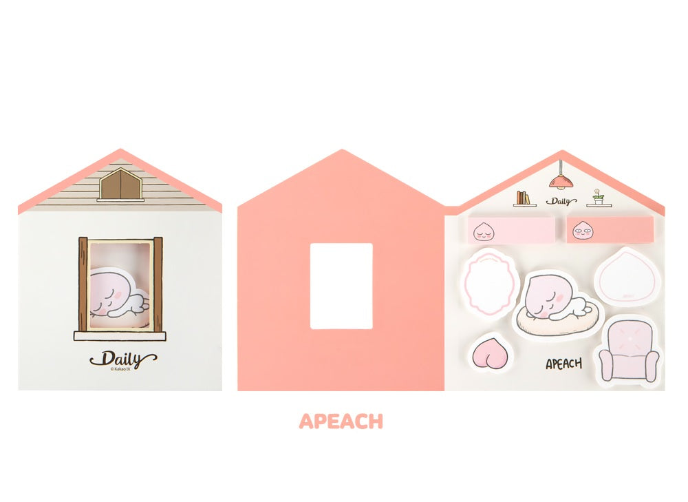 Kakao Friends Apeach daily house adhesive memo sticker - Korean Corner