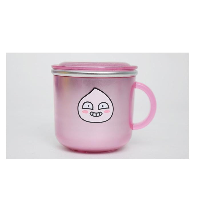 Kakao Friends Apeach stainless steel cup with cover - Korean Corner