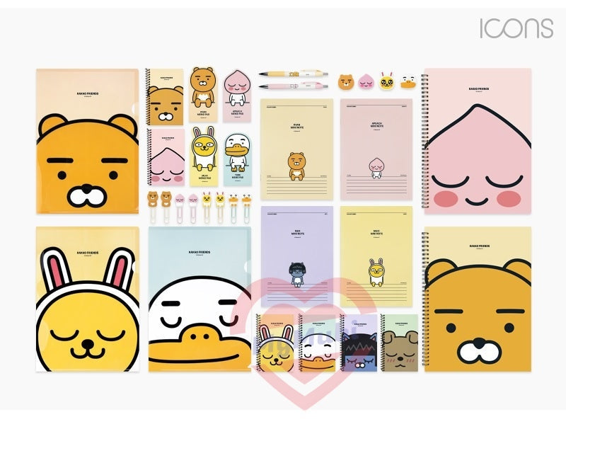 Kakao Friends Apeach spiral clear file - Korean Corner