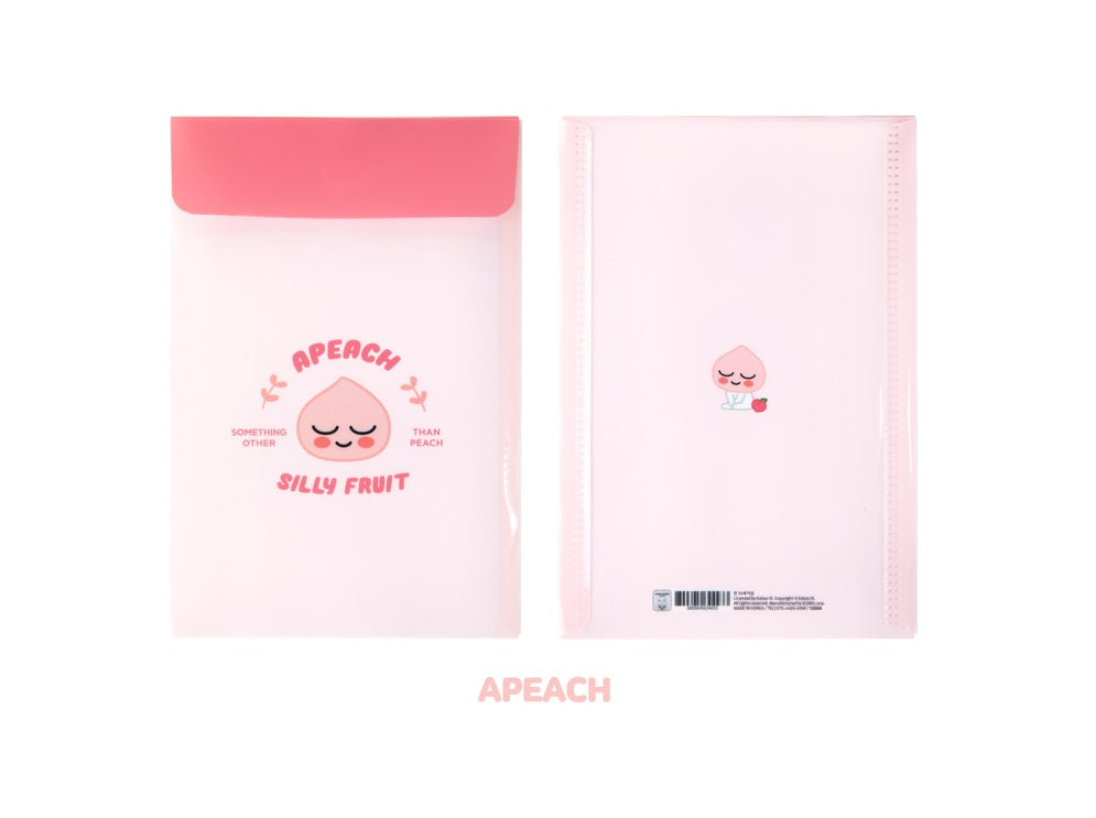 Kakao Friends Apeach vertical plastic envelope - Korean Corner