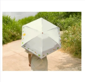 Kakao Friends Ryan april shower pouch yang 3 steps manual foldable umbrella - Korean Corner