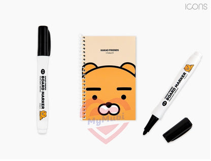 Kakao Friends Board 3P Black marker pens - Korean Corner