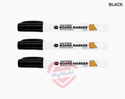 Kakao Friends Board 3P Black marker pens - Korean Corner