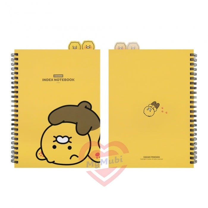 Kakao Friends Choonsik hard cover index notebook - Korean Corner
