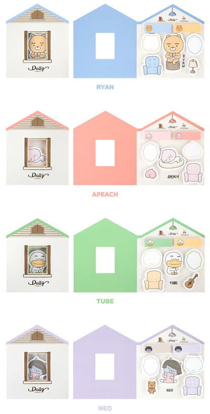 Kakao Friends Apeach daily house adhesive memo sticker - Korean Corner