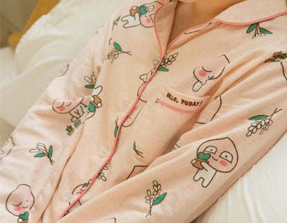 Kakao Friends (Ryan, Apeach) Hello Today pajama set - Korean Corner