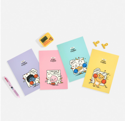 Kakao Friends Apeach cheer-up one month study planner notebook - Korean Corner