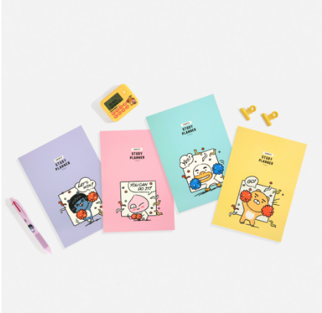 Kakao Friends Tube cheer-up one month study planner notebook - Korean Corner