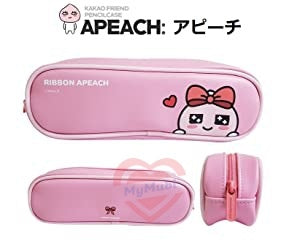 Kakao Friends ribbon Apeach piping pen &amp; pencil case - Korean Corner