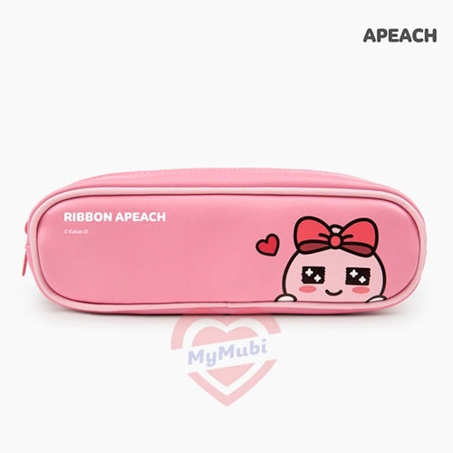Kakao Friends ribbon Apeach piping pen &amp; pencil case - Korean Corner