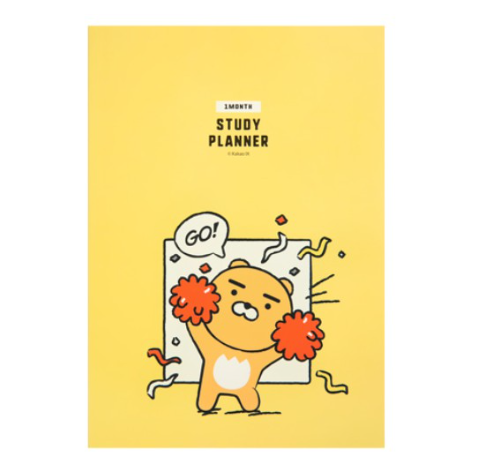 Kakao Friends Ryan cheer-up one month study planner notebook - Korean Corner
