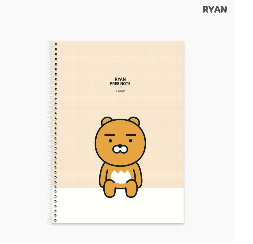 Kakao Friends Ryan sprial notebook - Korean Corner