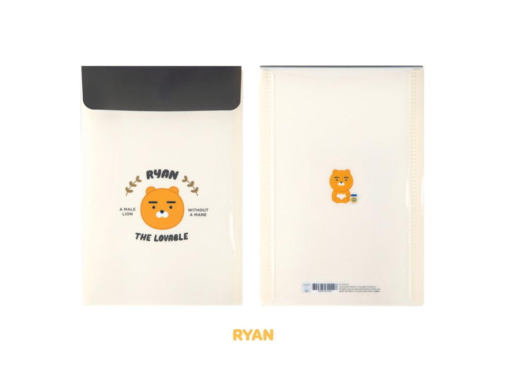 Kakao Friends Ryan vertical plastic envelope - Korean Corner