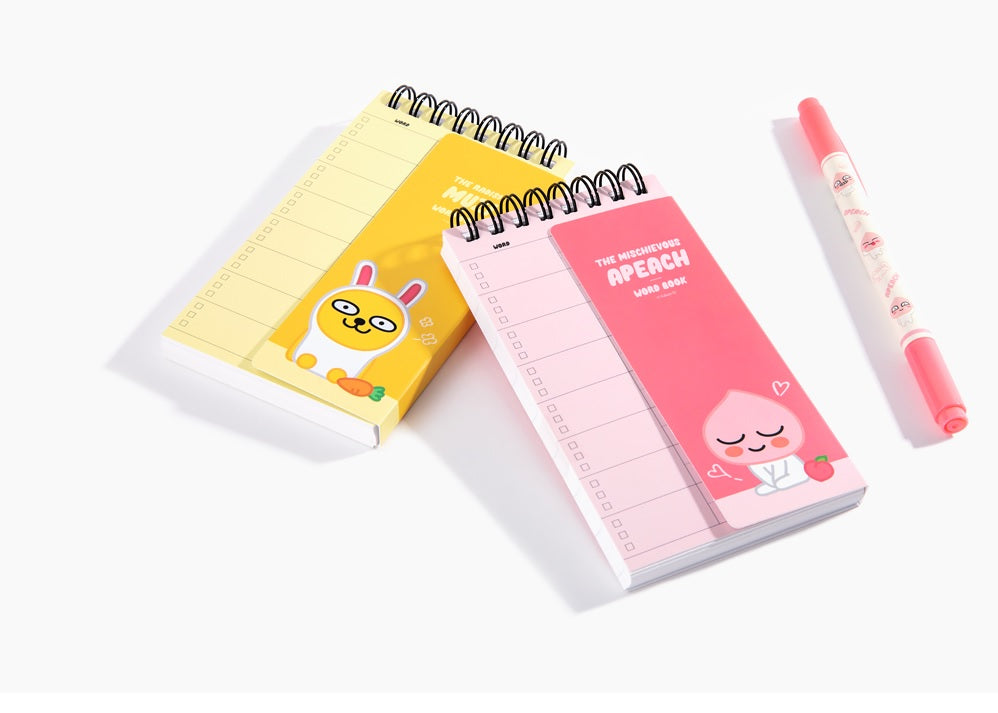 Kakao Friends Tube sangcheol spiral vocabulary notebook - Korean Corner