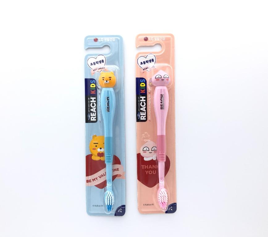 Kakao Friends Ryan x Apeach children toothbrush kid set of 2 - Korean Corner