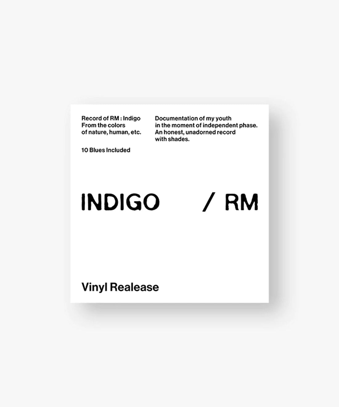 RM (BTS) - 1st Full Album -Indigo(LP) - Korean Corner Canada